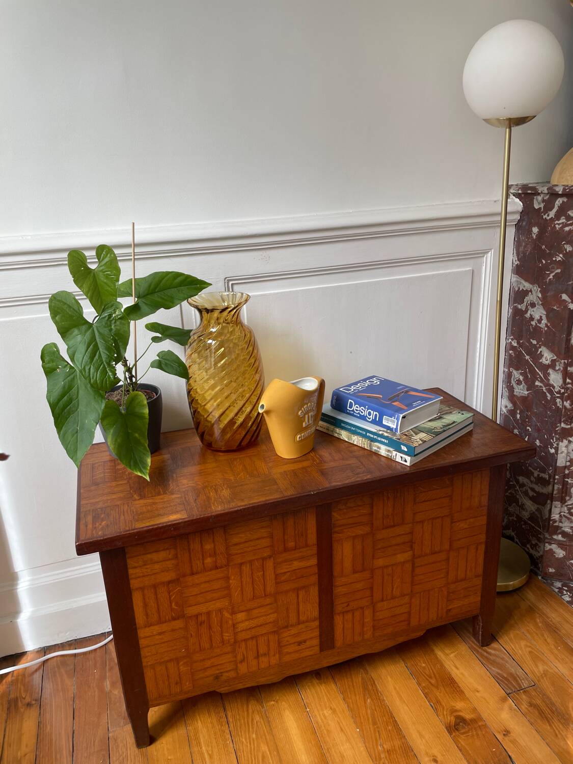 Solid oak toy chest