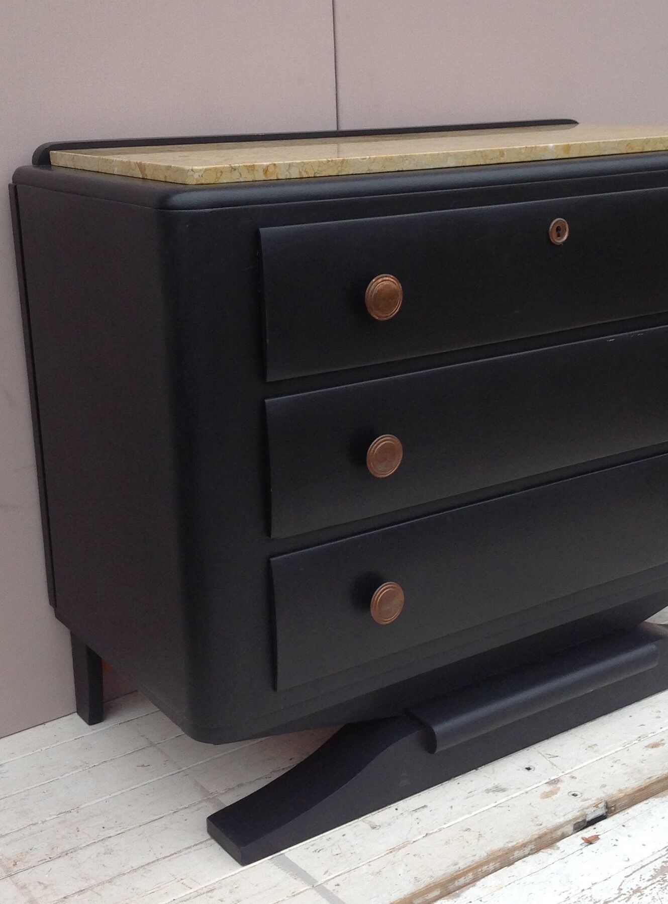 The 1940s with marble top chest of drawers