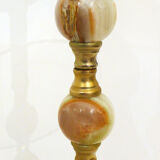 Onyx standing ashtray - gold metal