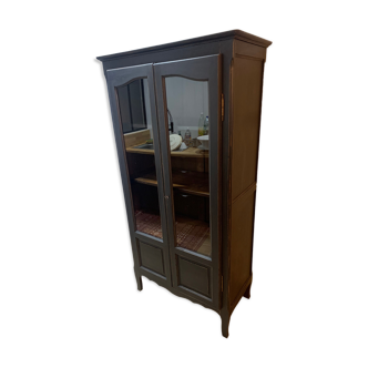 Showcase style Louis XV Parisian wardrobe matte black