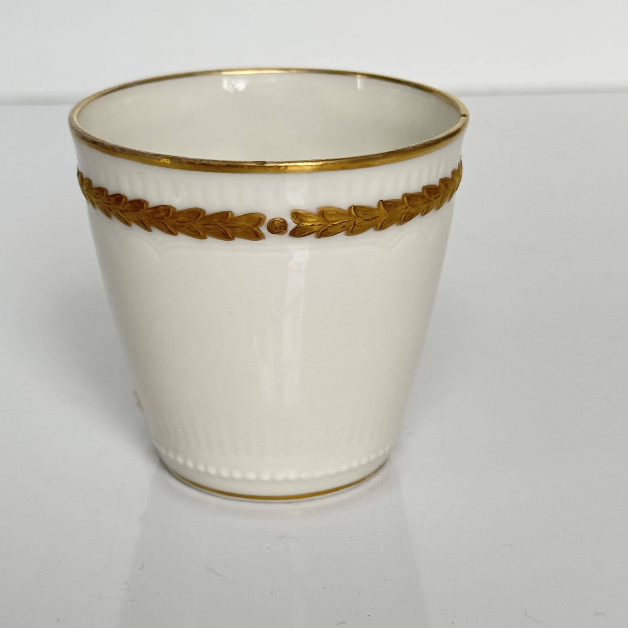 Limoges Porcelain Cup and Saucer | Golden Eagle Handle