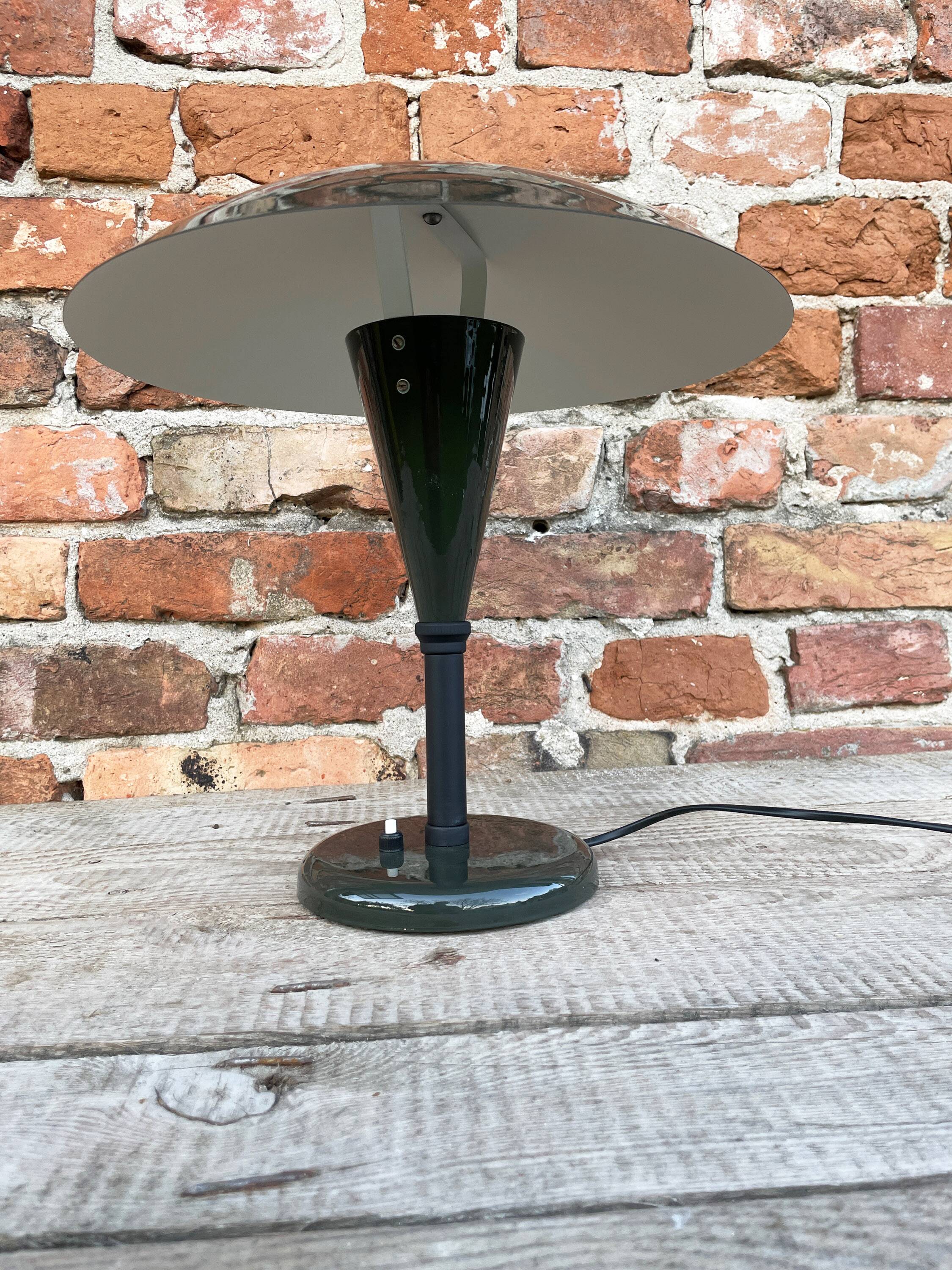 Dark green "Mushroom" office lamp LBd-5, 1960s
