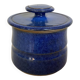 Blue ceramic water butter dish