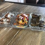 Plat à apéritif Duralex en verre et support chromé