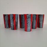 Series of 6 ceramic cups from vallauris