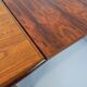 Table à manger style scandinave vintage des années 50 60 en palissandre avec rallonges