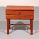 Vintage teak chest of drawers with leather handles by Fröseke Nybrofabrik