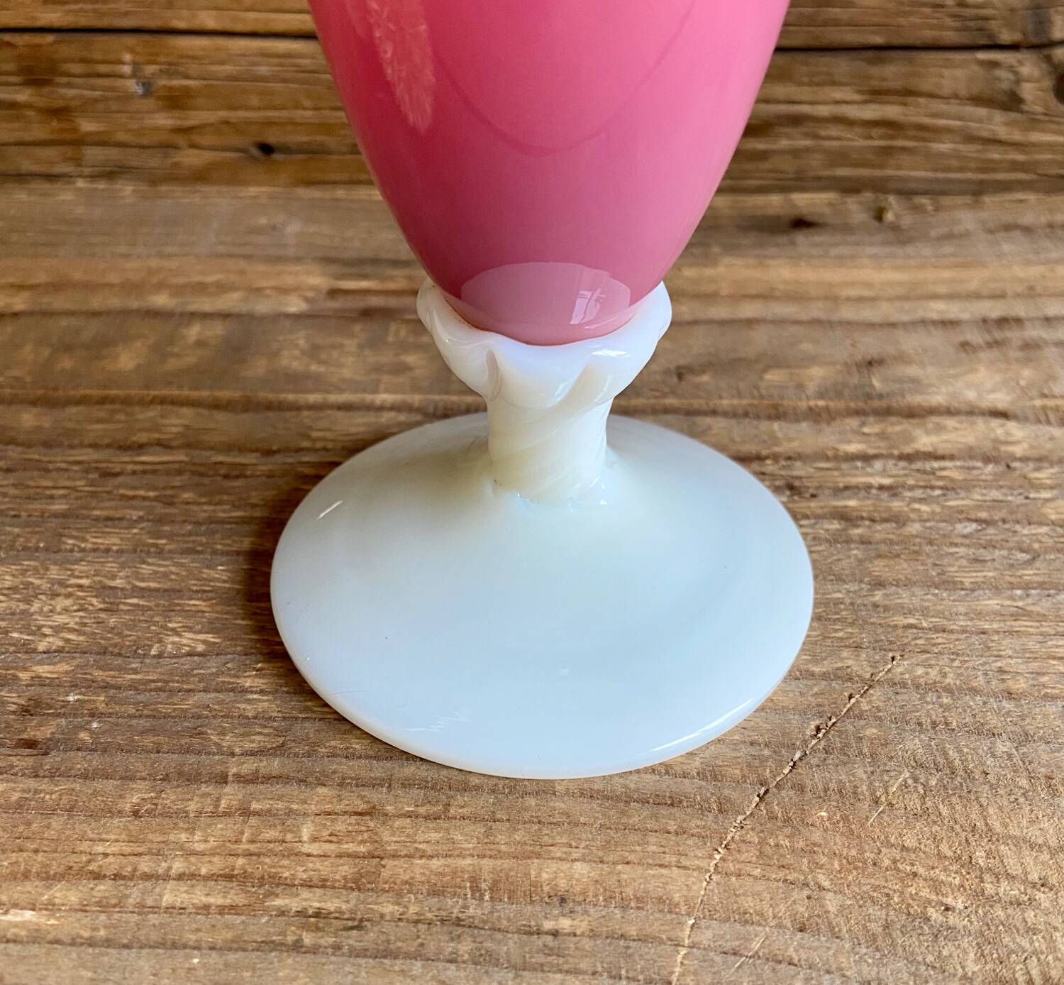 Pink opaline vase