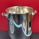 Champagne bucket cooler silver metal shell socket, Gallia Christofle