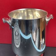 Champagne bucket cooler silver metal shell socket, Gallia Christofle