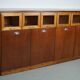 Vintage Dutch Beech & Oak Haberdashery Shop / Grain Cabinet, 1950s
