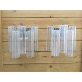 Opalino “tronchi” murano glass wall sconce