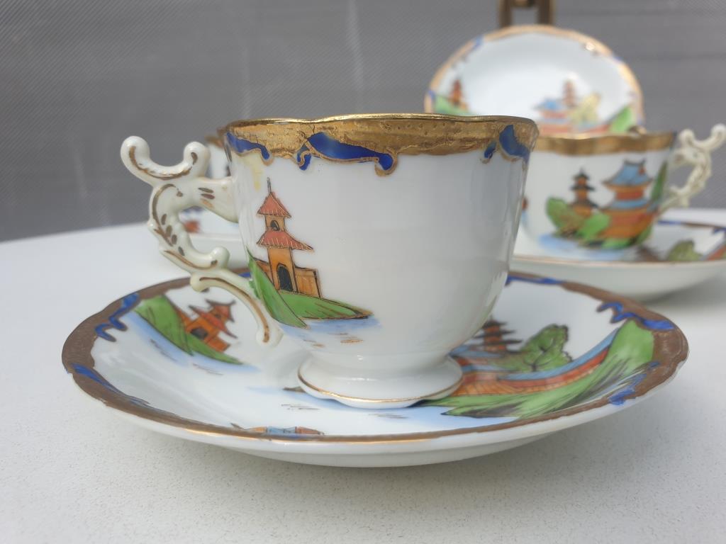 Coffee service Vintage Pagoda 1945 "made in occupied Japan"