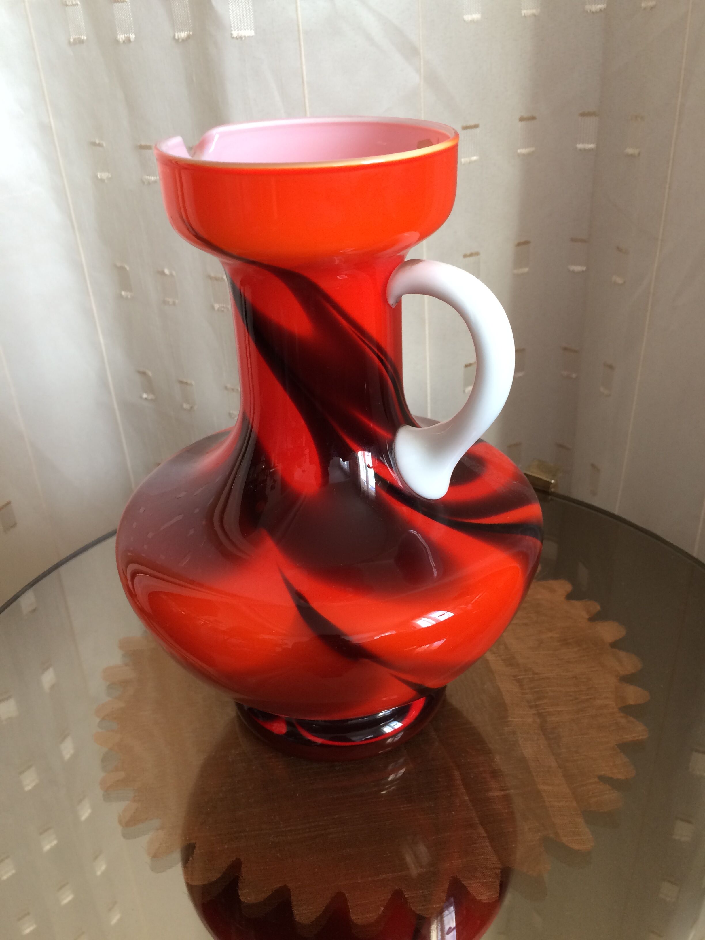 Vintage opaline pitcher Carlo Moretti