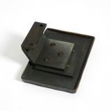 A set of solid 1970s Brutalist pull handles with letter slot and doorbell