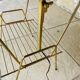 Vintage articulated floor lamp with shelf and magazine holder 1960s
