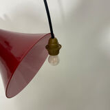 Red and opalin glass suspension.