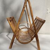 Rattan magazine holder