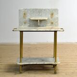 Antique brass and marble washbasin, circa 1880