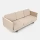 Canapé en velours beige Alta, design scandinave