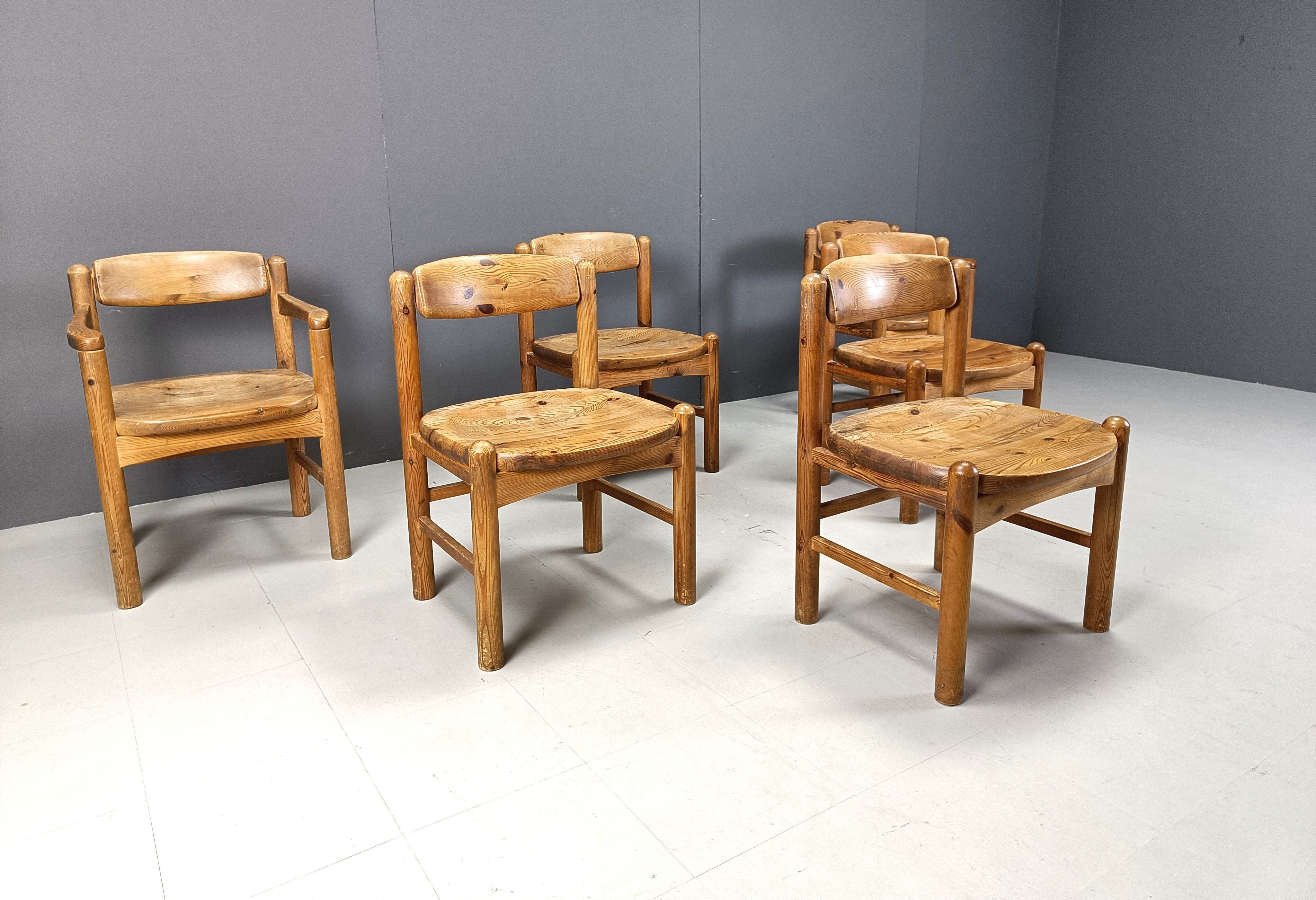 Copy of Rainer Daumiller pine wood dining chairs for Hirthals Savvaerk set of 6