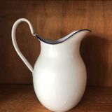 Enamelled plate pitcher