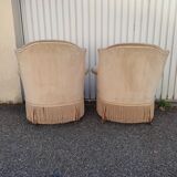 Paire de fauteuils crapaud