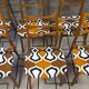 Set of 6 vintage Scandinavian chairs Bähre Mignon furniture 1960