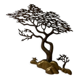 Vintage brass wall decoratio, tree