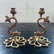 Pair of gilded bronze candlesticks