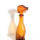 Glass dachshund decanter from Empoli, Italy 1960