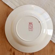 Vintage hollow plate from Saint-Amand, ironstone, Antibes design.