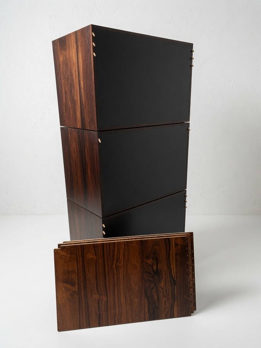 Poul Cadovius Floating Wall Mounted Rosewood Sideboard By CADO, 1960s.