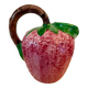 Ceramic jug in the shape of a strawberry.