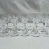 Val Saint Lambert - 10 Nestor Hamlet White Wine Glasses