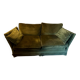 Antique green velvet sofa