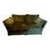 Antique green velvet sofa