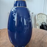 Blue Limoges porcelain vase