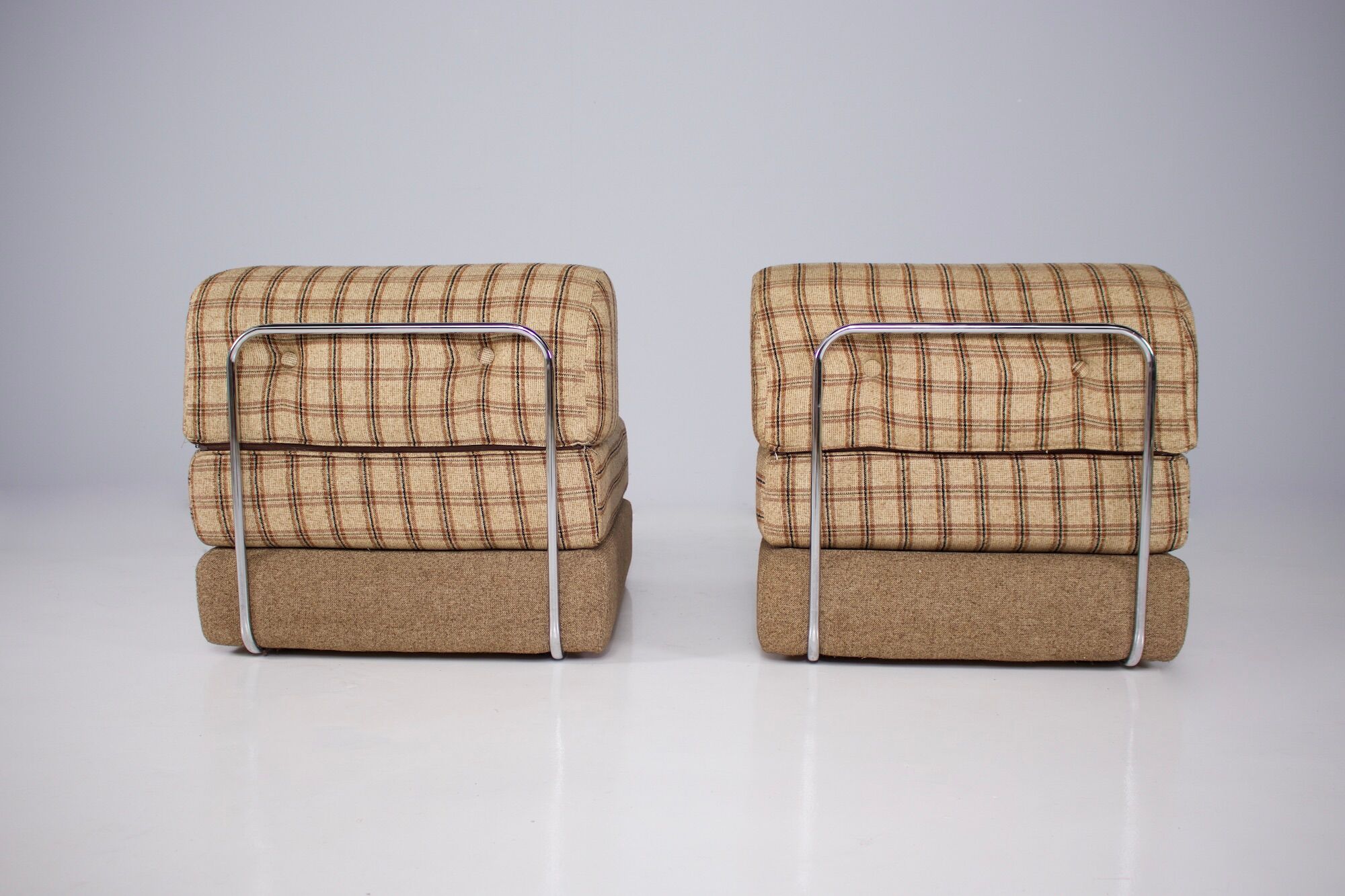 Pair of convertible armchairs 1970
