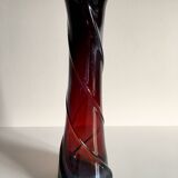 Art deco iridescent crystal vase