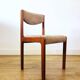 Set of 6 chairs in thick velvet and teak base