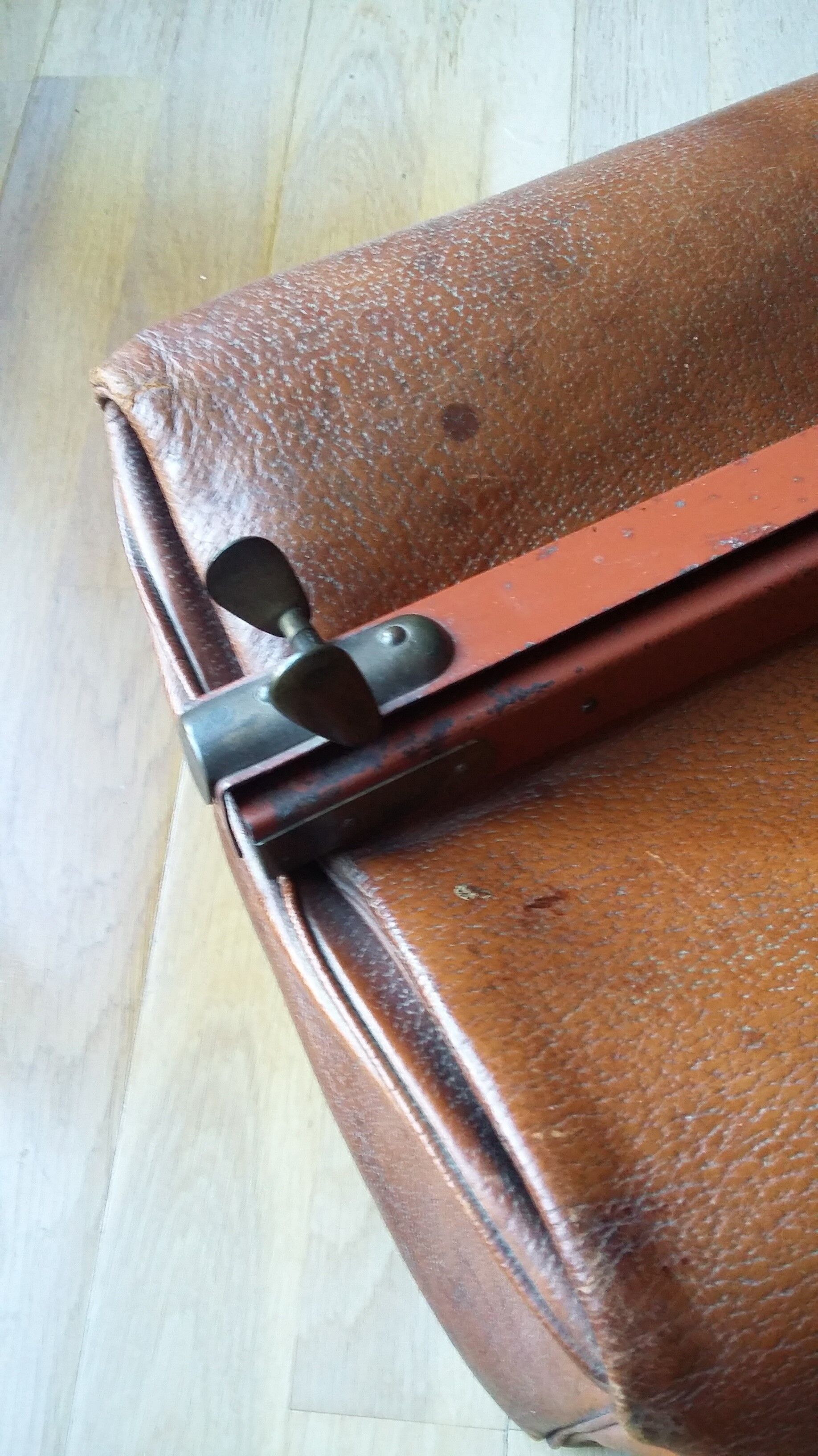 Late 19th century leather suitcase
