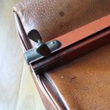 Leather travel bag late 19th century