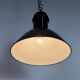 Black Enamel Industrial Pendant Lamp from AEG, 1930s