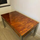 Dining table elm magnifying glass