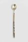 Olive or ice spoon, silver-plated and rosewood