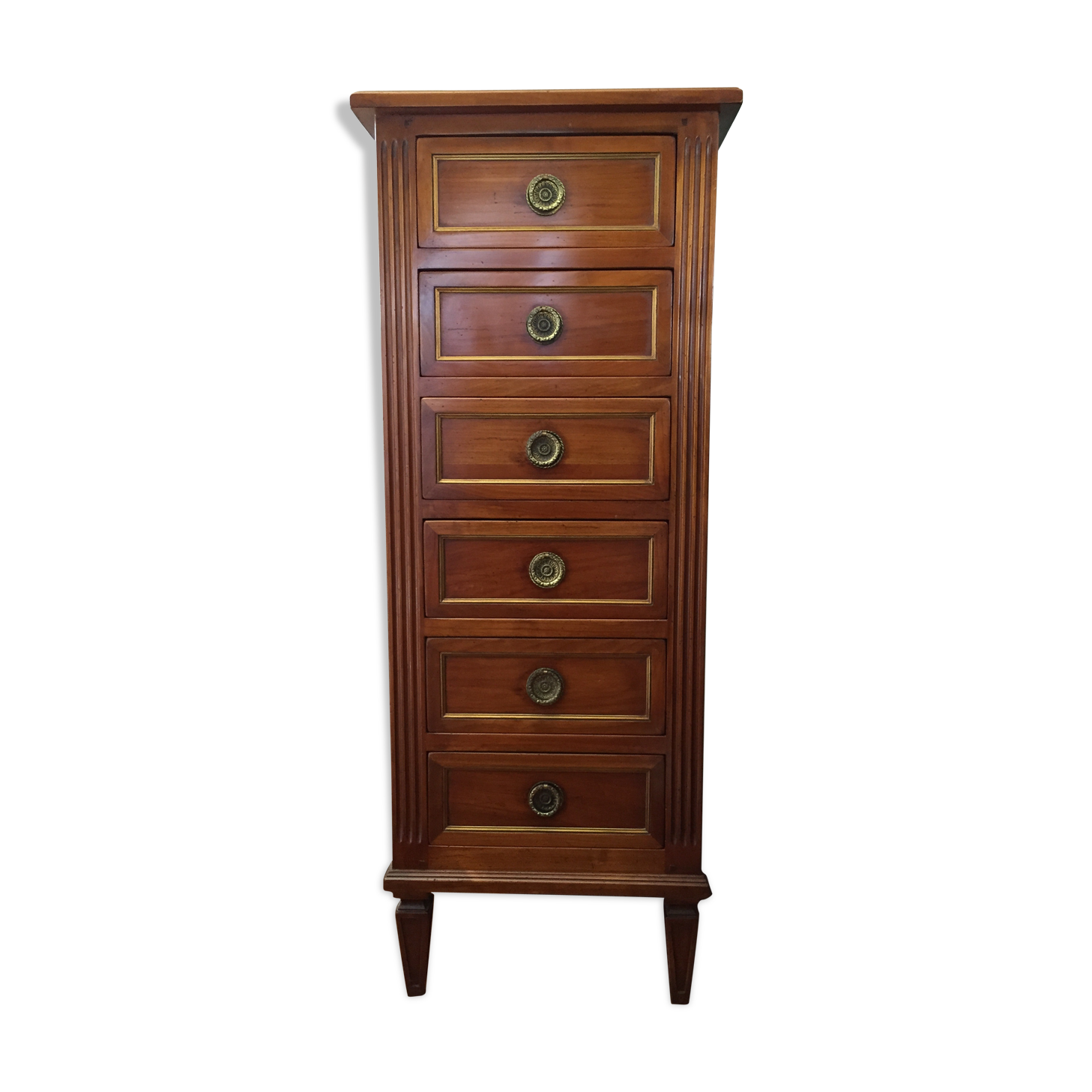 Louis XVI-style chiffonnier with six drawers