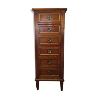Louis XVI-style chiffonnier with six drawers