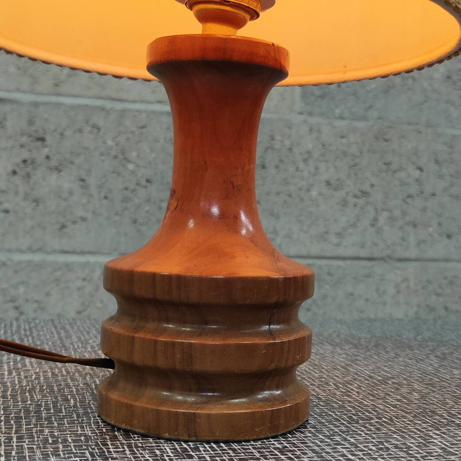 Small turned wooden lamp 1970