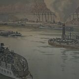 Lithograph on Chinese paper by Henri Rivière The Trocadéro